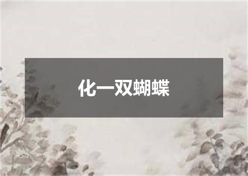 化一双蝴蝶