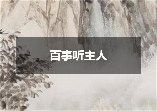 百事听主人