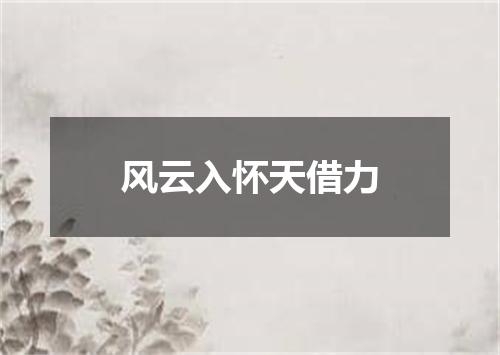 风云入怀天借力