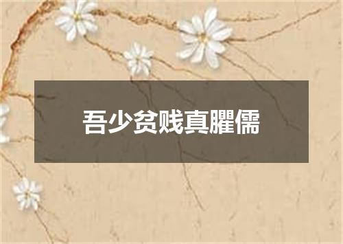 吾少贫贱真臞儒