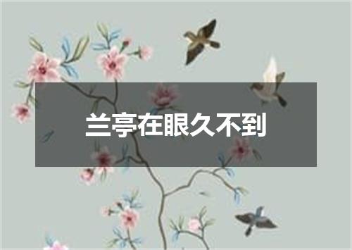 兰亭在眼久不到