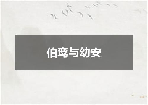 伯鸾与幼安