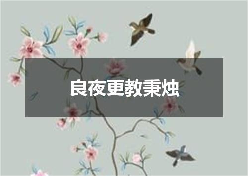 良夜更教秉烛