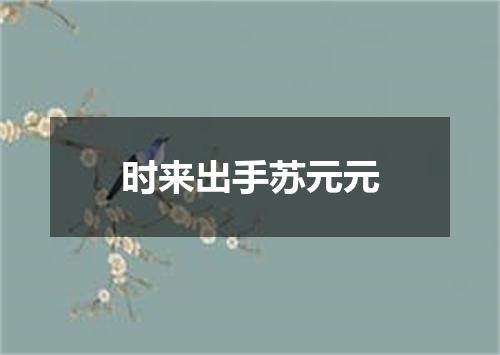 时来出手苏元元