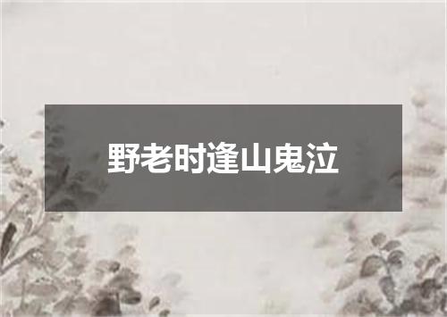 野老时逢山鬼泣