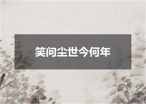 笑问尘世今何年