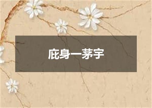 庇身一茅宇