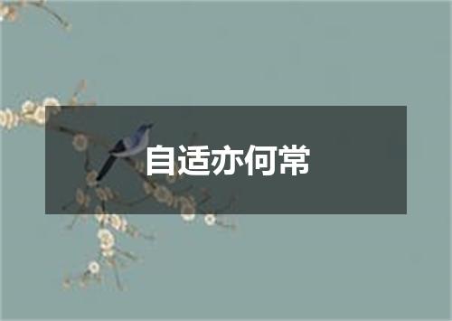 自适亦何常
