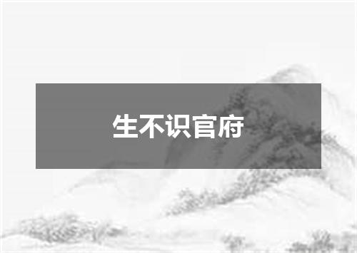 生不识官府