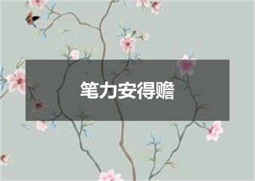 笔力安得赡