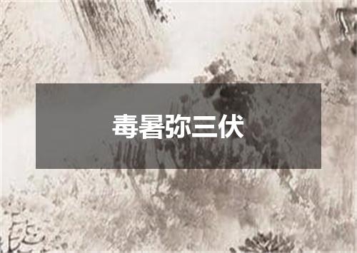 毒暑弥三伏