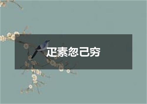 疋素忽己穷