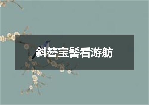 斜簪宝髻看游舫