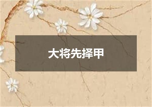 大将先择甲