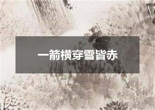 一箭横穿雪皆赤
