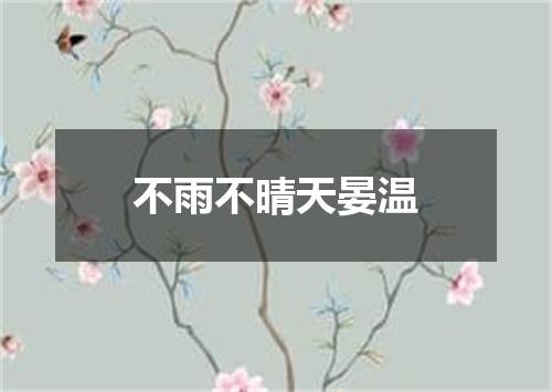 不雨不晴天晏温