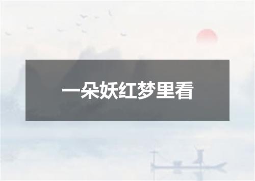 一朵妖红梦里看
