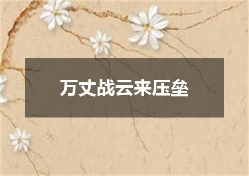万丈战云来压垒