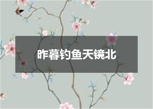 昨暮钓鱼天镜北