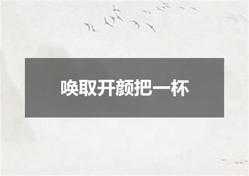 唤取开颜把一杯