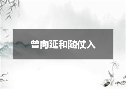 曾向延和随仗入