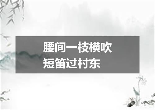 腰间一枝横吹短笛过村东