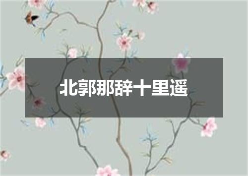北郭那辞十里遥