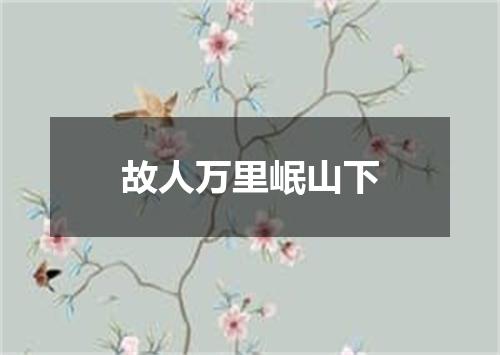 故人万里岷山下
