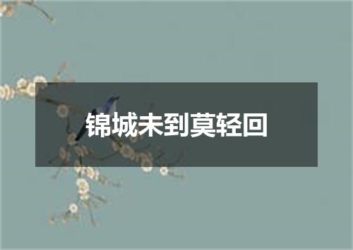 锦城未到莫轻回