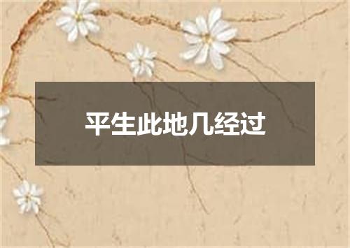 平生此地几经过