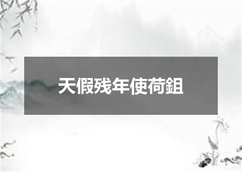 天假残年使荷鉏