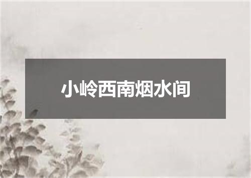 小岭西南烟水间