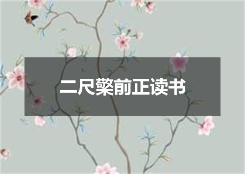 二尺檠前正读书