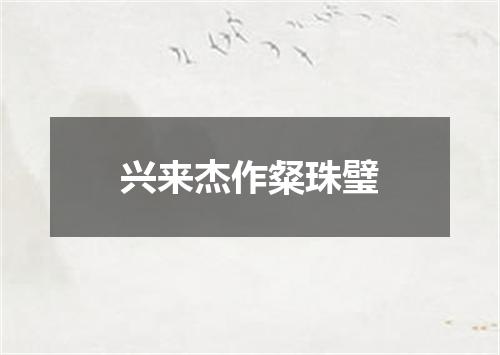 兴来杰作粲珠璧