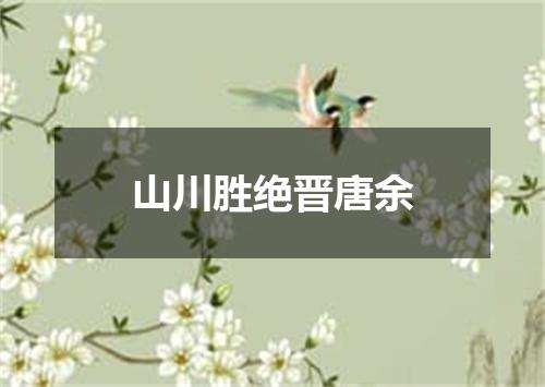 山川胜绝晋唐余