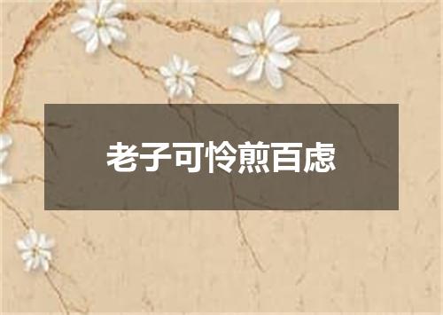 老子可怜煎百虑