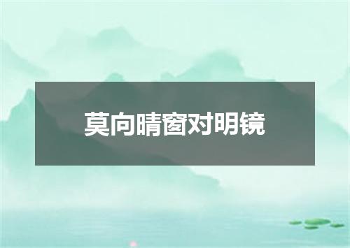 莫向晴窗对明镜