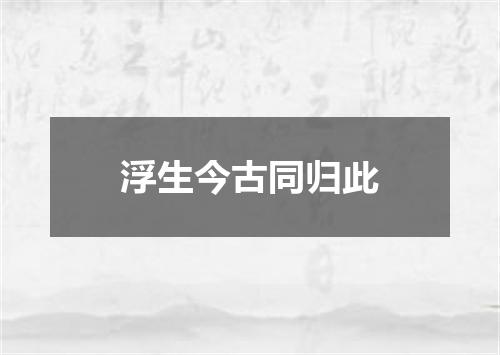浮生今古同归此