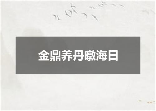 金鼎养丹暾海日