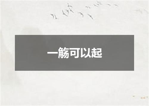 一觞可以起