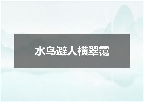 水鸟避人横翠霭