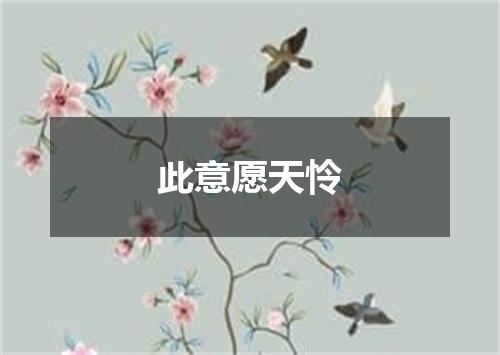 此意愿天怜
