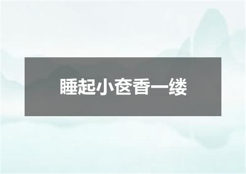 睡起小奁香一缕