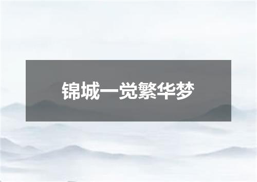 锦城一觉繁华梦