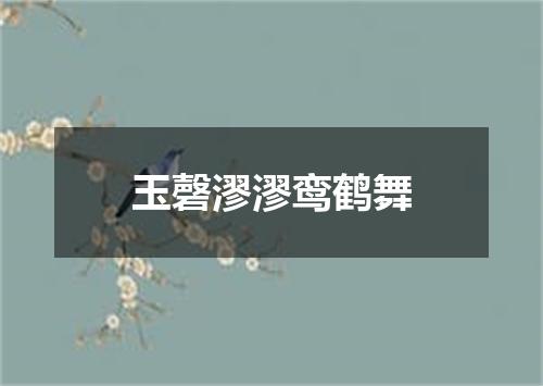 玉磬漻漻鸾鹤舞
