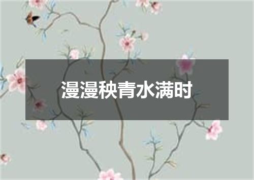 漫漫秧青水满时
