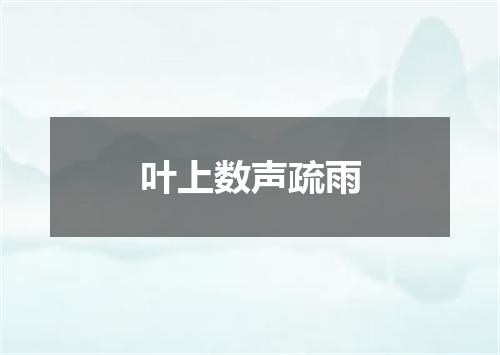 叶上数声疏雨
