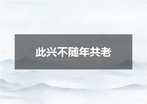 此兴不随年共老