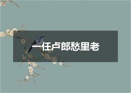 一任卢郎愁里老