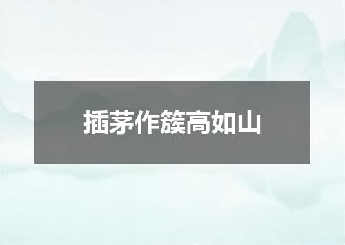 插茅作簇高如山